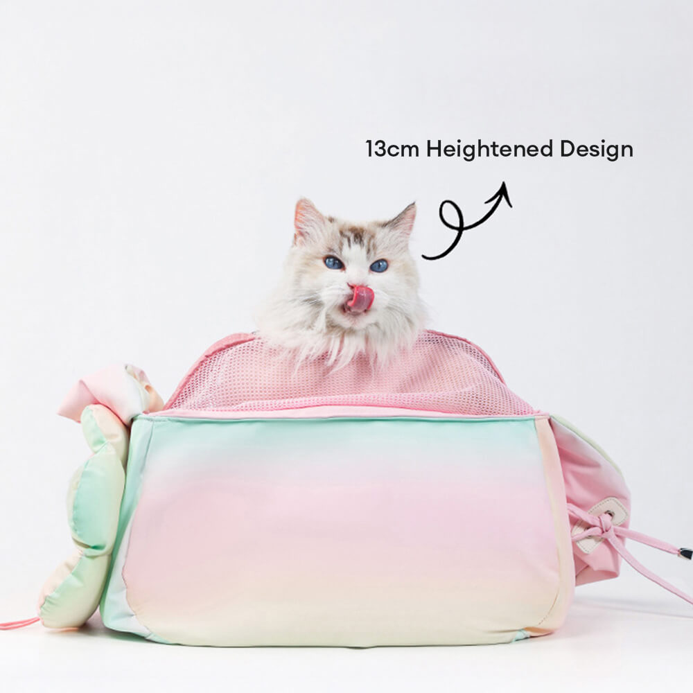 Colourful Fashion PU Leather Waterproof Portable Pet Carrier Bag