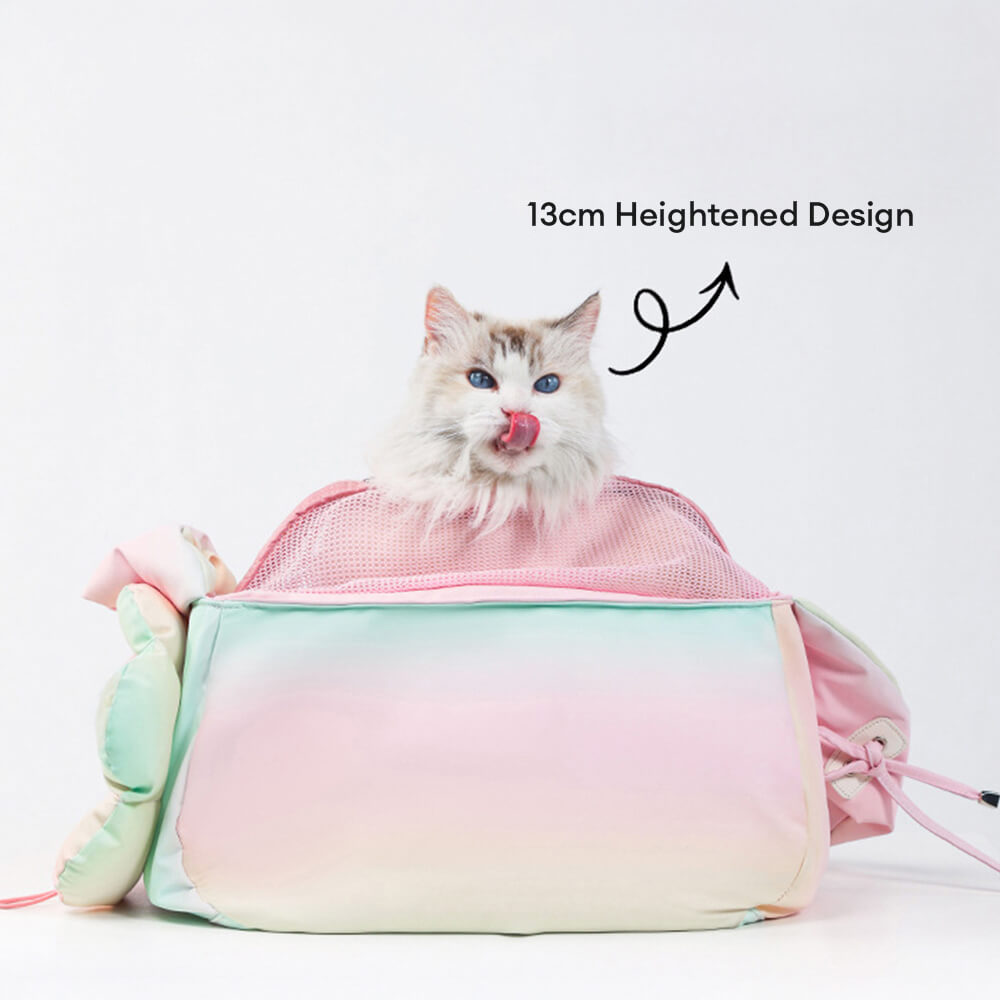 Colourful Fashion PU Leather Waterproof Portable Pet Carrier Bag