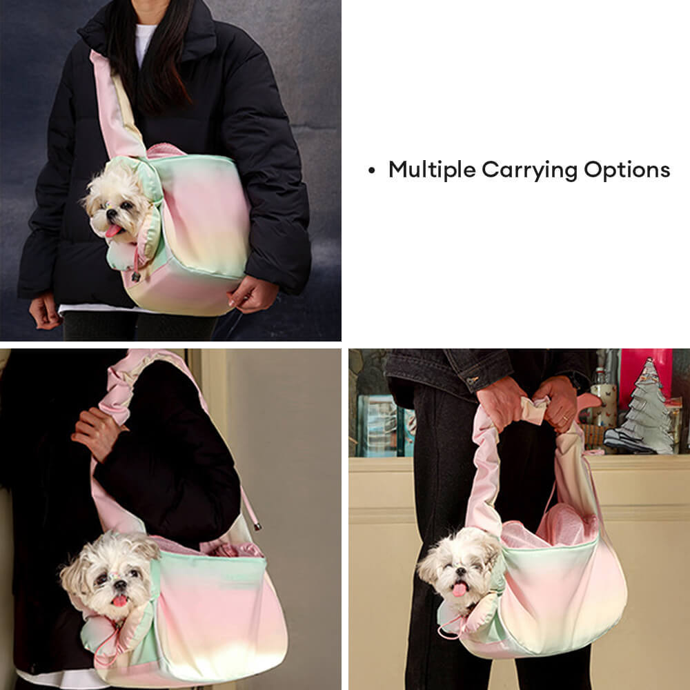Colourful Fashion PU Leather Waterproof Portable Pet Carrier Bag