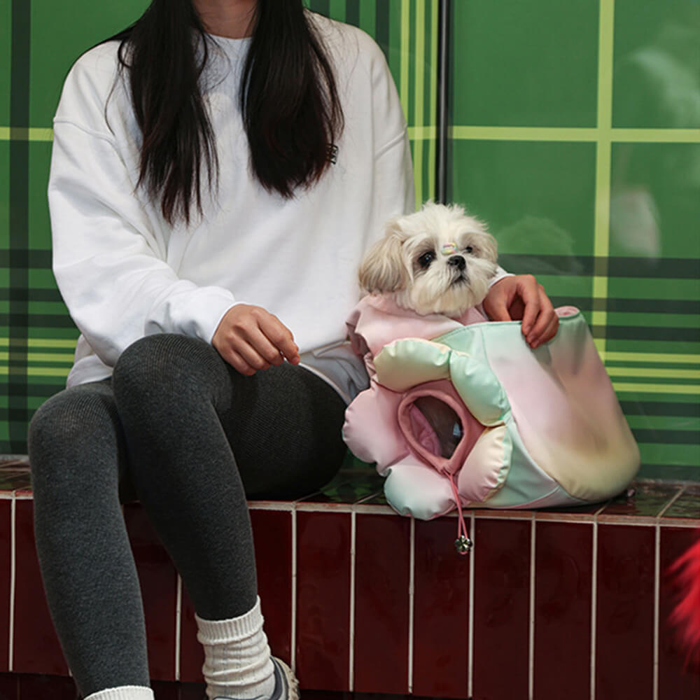 Colourful Fashion PU Leather Waterproof Portable Pet Carrier Bag