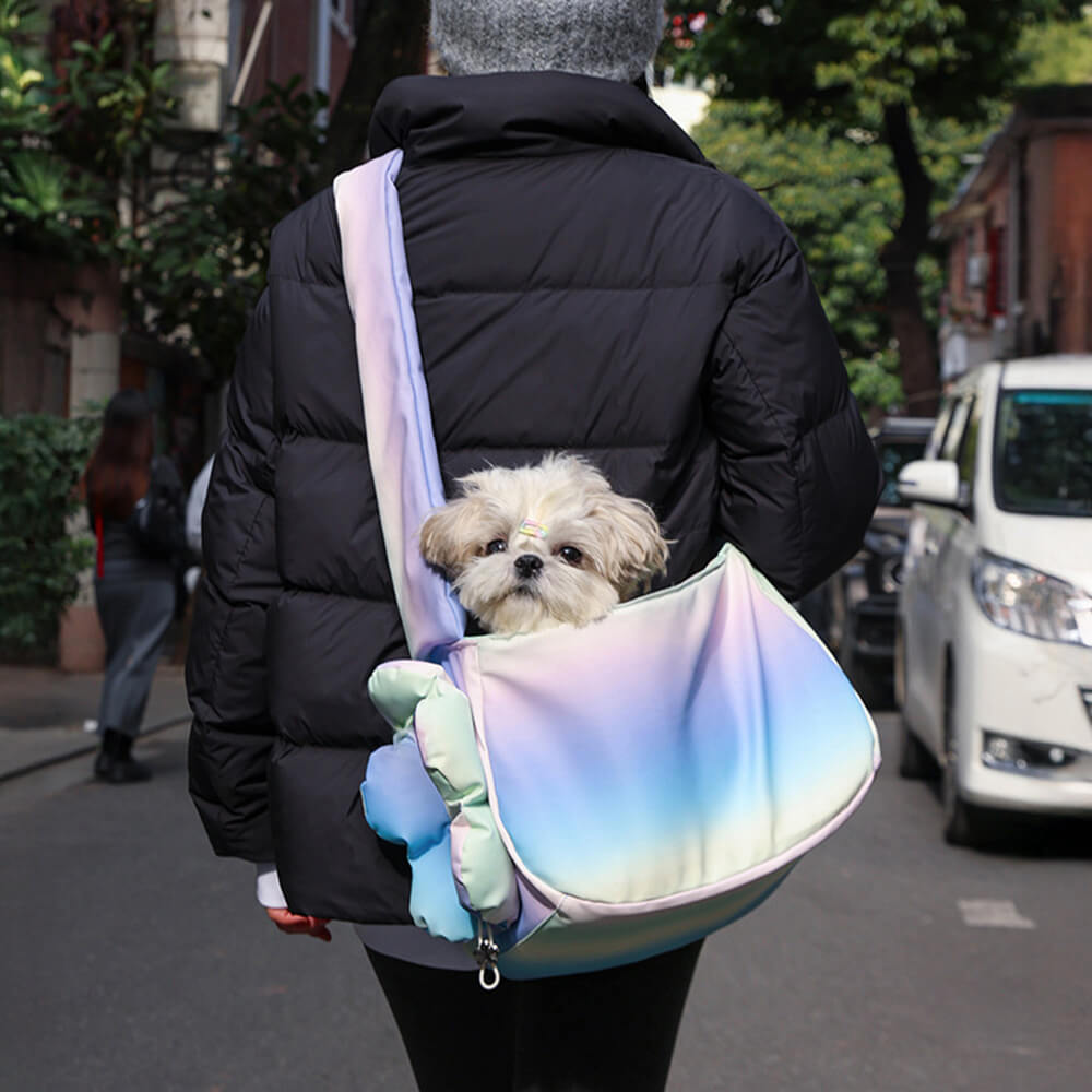Colourful Fashion PU Leather Waterproof Portable Pet Carrier Bag