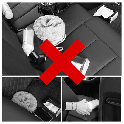 Compact Car Seat Back Organizer with Tissue Holder