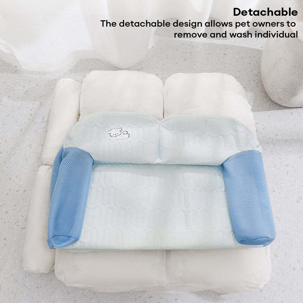 Cooling Breathable Latex Fabric Comfortable Neck Support Dog Sofa Bed