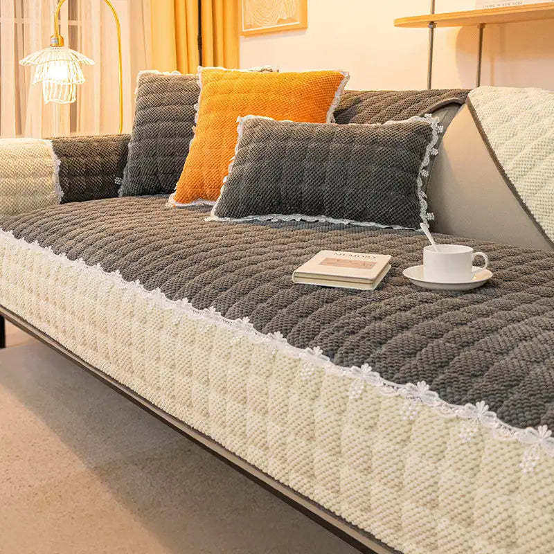 Corduroy Warm Scratch Resistant Sofa Protective Sofa Cover