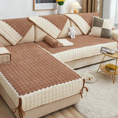 Corduroy Warm Scratch Resistant Sofa Protective Sofa Cover