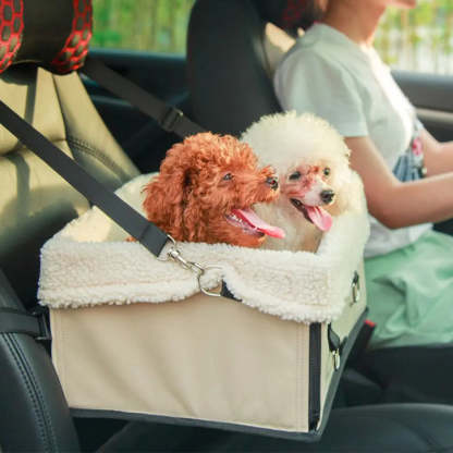 Cosy Foldable Booster Dog Car Seat with Washable Lining for Small Pets Travel Safety
