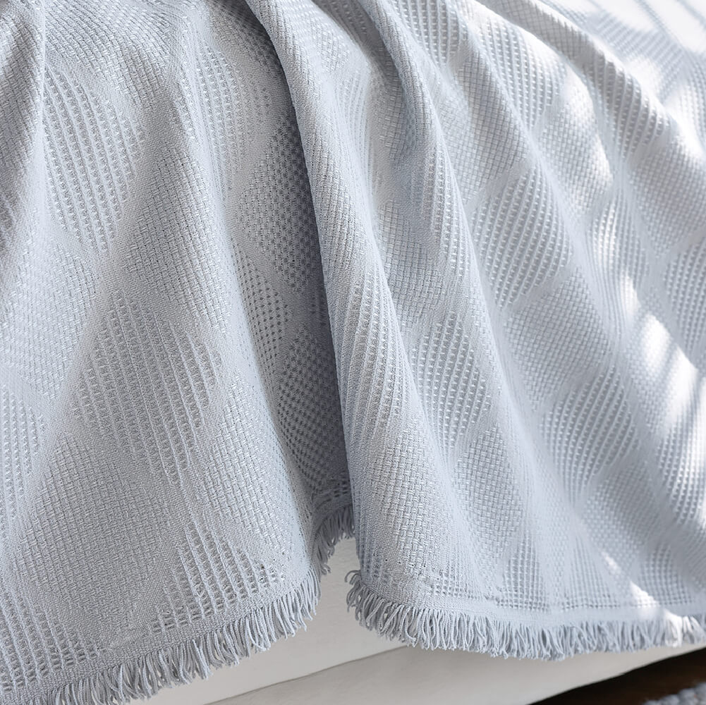 Diamond-Pattern Chenille Cat-Scratch Resistant All-Season Throw Sofa Cover