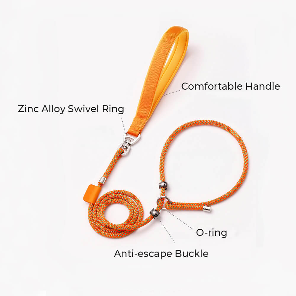 Durable No Pull Dog Training Lead Slip Lead with Padded Handle-FunnyFuzzy