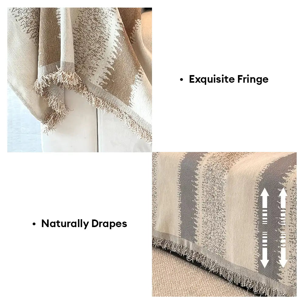 Fashion Striped Chenille Scratch-Resistant Sofa Protection Sofa Cover