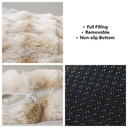 Faux Rabbit Velvet Fluffy Soft Dog And Cat Sofa Bed