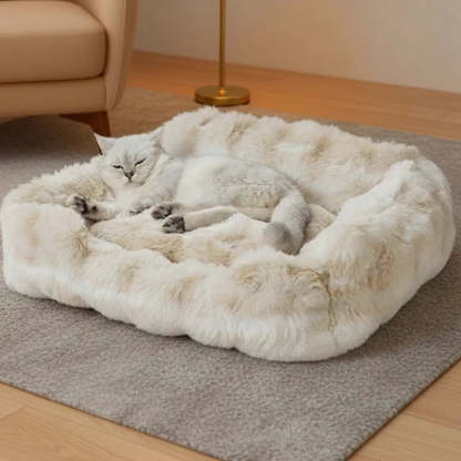 Faux Rabbit Velvet Fluffy Soft Dog And Cat Sofa Bed