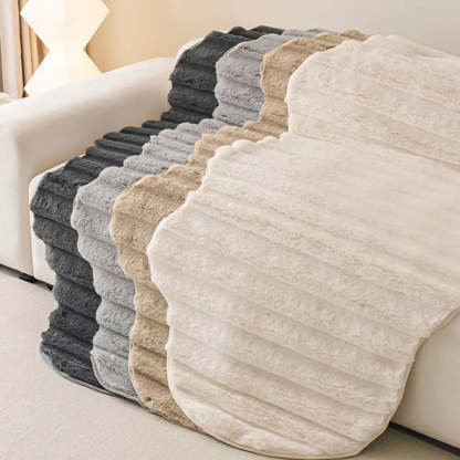 Fluffy Comfort Plush Furniture Protection Decorative Sofa Cover