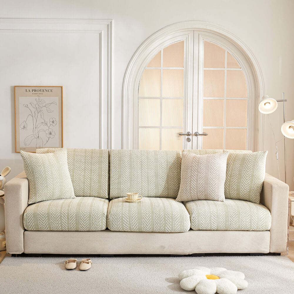 Herringbone Chenille Anti-Slip Magic Sofa Cover