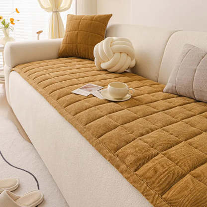 Herringbone Chenille Elegant Breathable Sofa Decoration Non-slip Sofa Cover