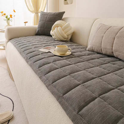 Herringbone Chenille Elegant Breathable Sofa Decoration Non-slip Sofa Cover