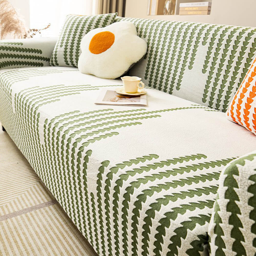 Herringbone Cosy Full-Wrap Stretch Magic Sofa Cover