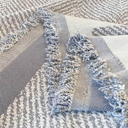 Herringbone Pattern Fringed Chenille Throw Sofa Cover