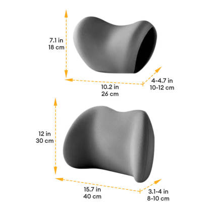 High-Density Memory Foam Neck & Back Support Car Pillow