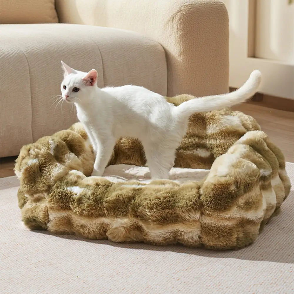 Jungle Secret Tie-Dye Plush Cosy Dog And Cat Sofa Bed