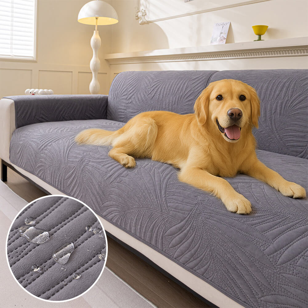 Large Leaf Pattern Water-resistant Sofa Protector Non-Slip Sofa Cover