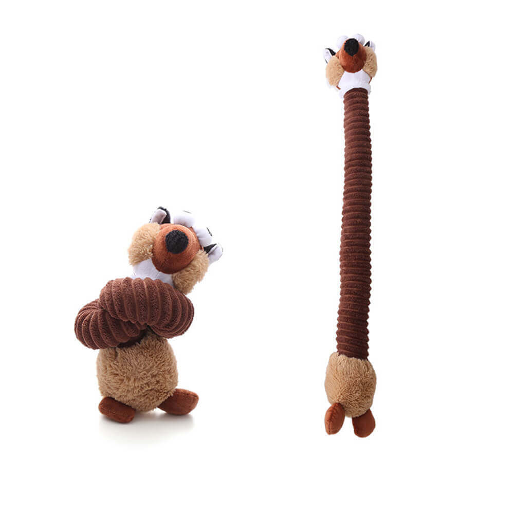 Long Neck Animal Squeaky Plush Dog Toy Interactive Chew Toy - FunnyFuzzy
