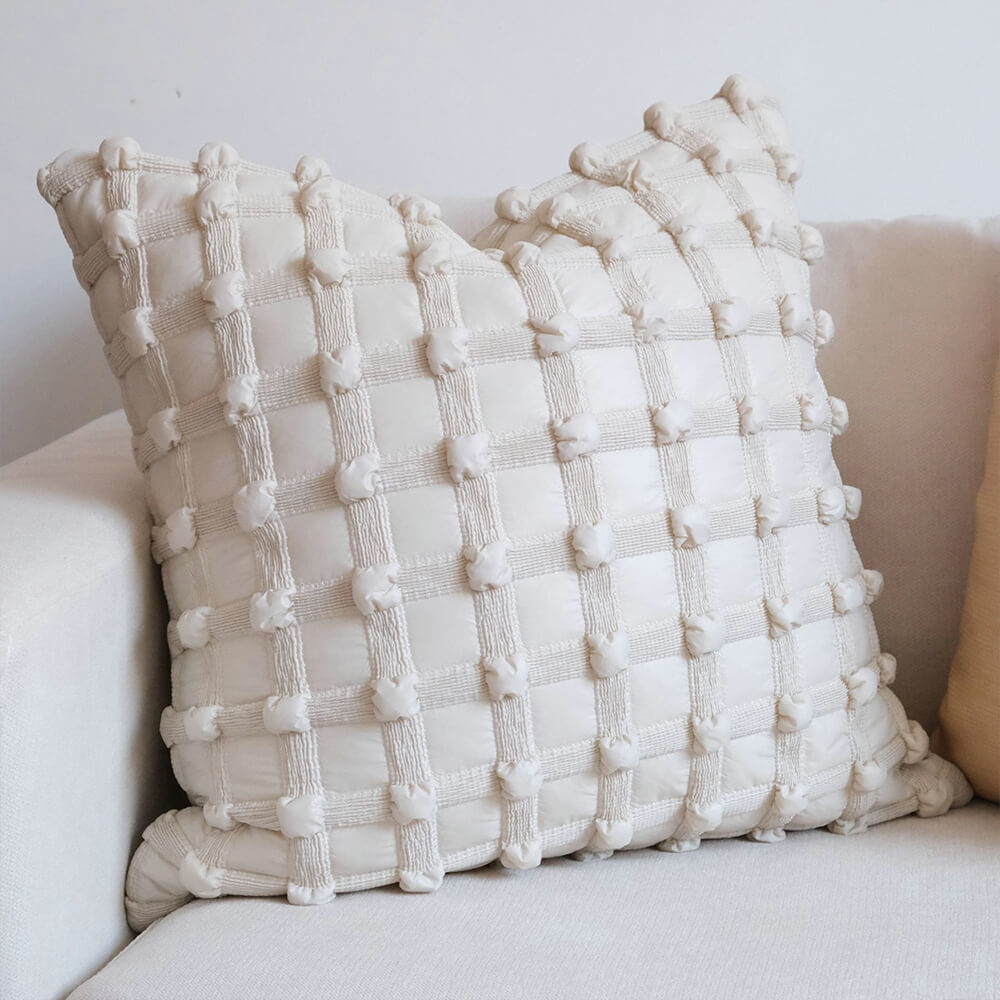 Luxury Fashion Checkered Decorative Lumbar Home Sofa Pillow - FUNNYFUZZY