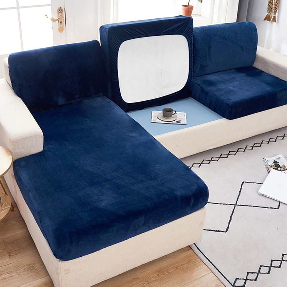 Luxury Shiny Velvet Stretch Full Protection Magic Sofa Cover