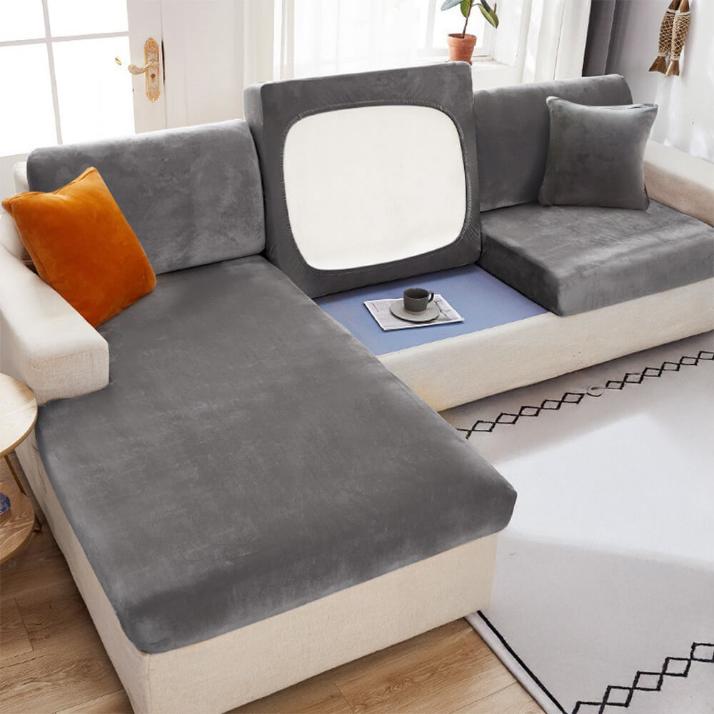 Luxury Shiny Velvet Stretch Full Protection Magic Sofa Cover