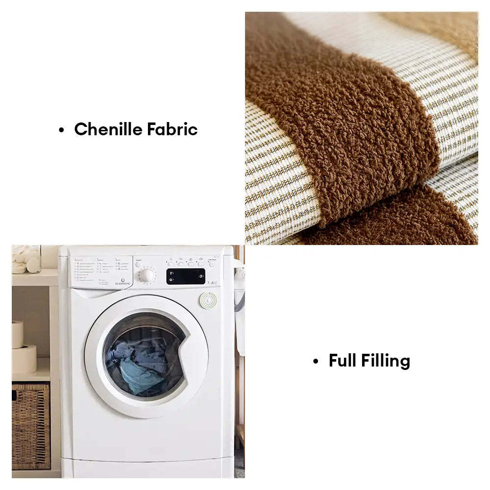 Mid-Century Modern Chenille Scratch-Resistant Furniture Protection Non-Slip Sofa Cover