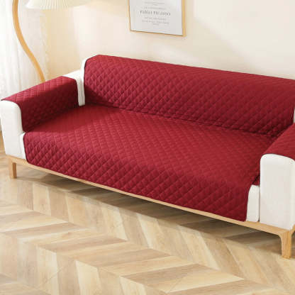 Modern Diamond One-Piece Sofa Protector Water-resistant Non-Slip Sofa Cover with Armrest