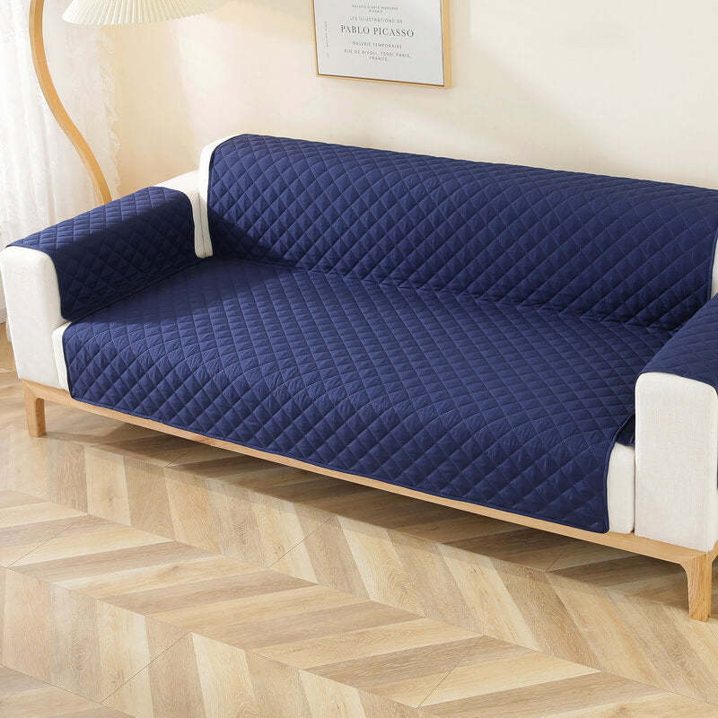 Modern Diamond One-Piece Sofa Protector Water-resistant Non-Slip Sofa Cover with Armrest