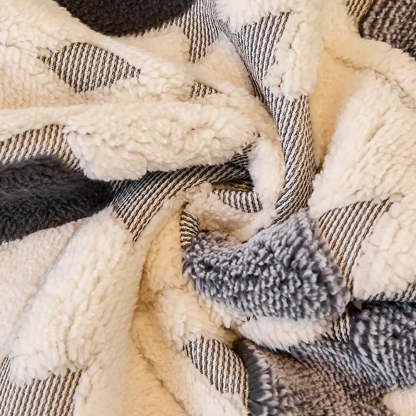 Modern Geometric Thick Plush Anti-Scratch Non-Slip Sofa Cover