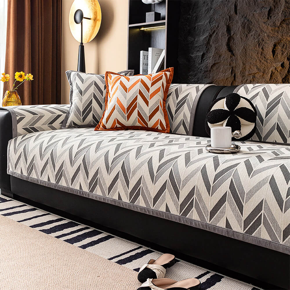 Modern Scandinavian Pet-Friendly Chenille Non-Slip Sofa Cover