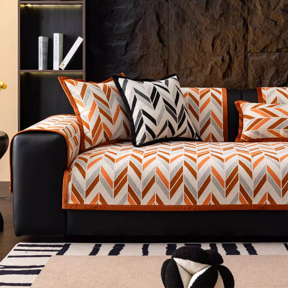 Modern Scandinavian Pet-Friendly Chenille Non-Slip Sofa Cover