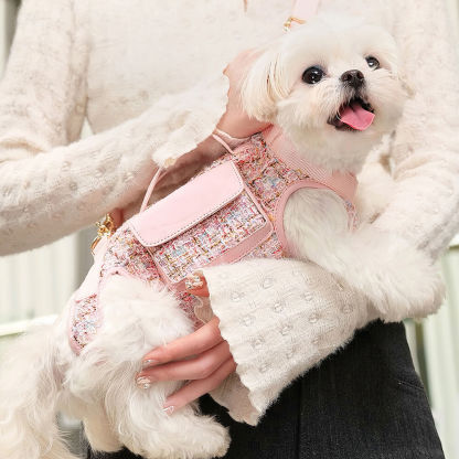 Multifunctional Carrier & Walk Vest Dog Harness Backpack for Small Dog