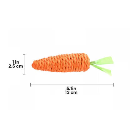 Natural Sisal Carrot Chew Toy Bite-Resistant Cat Teething Toy