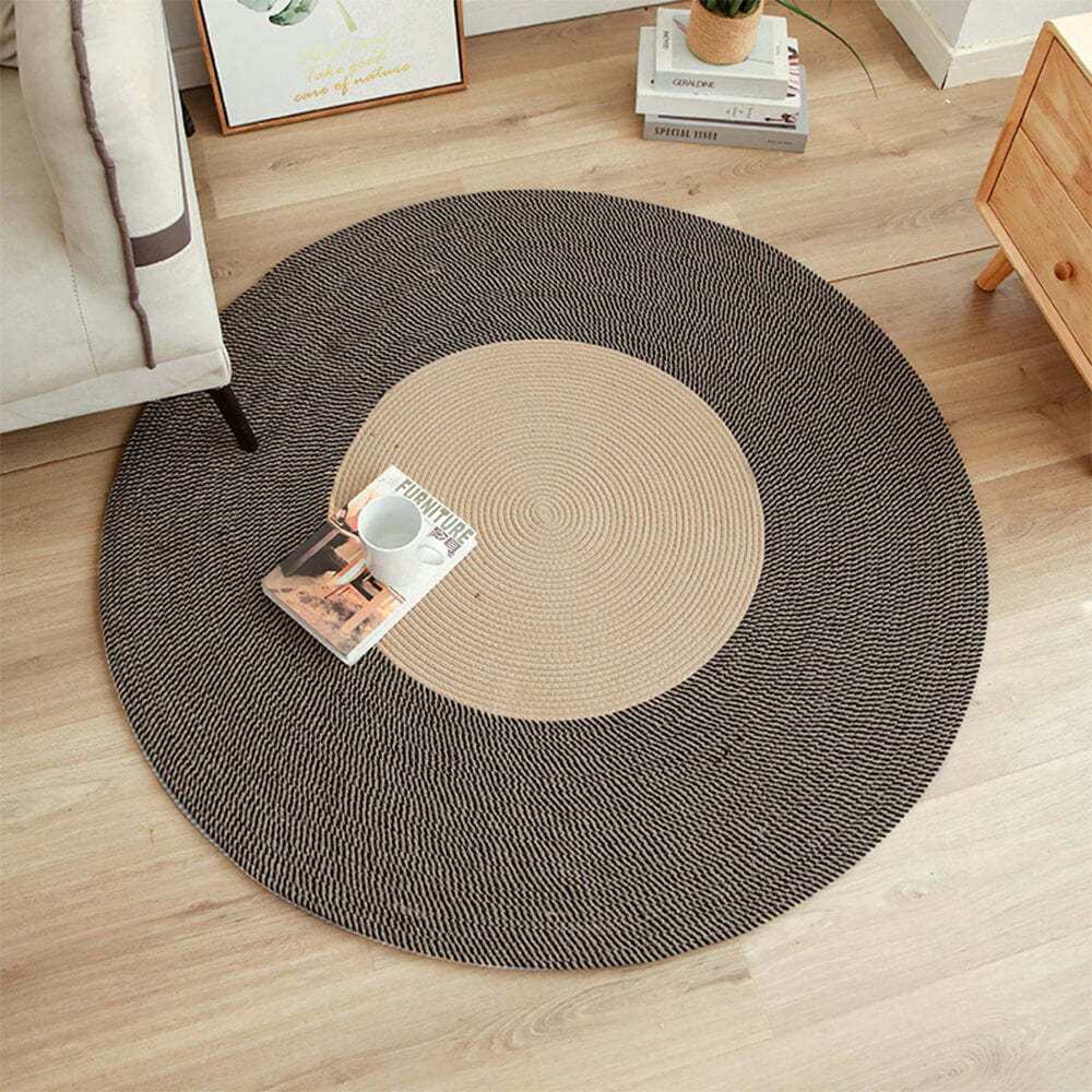 Nordic Handwoven Durable Cat Scratch Mat Rug with Fringe