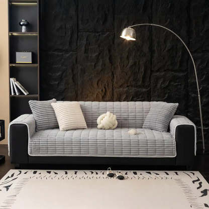 One-Piece Cosy Flannel Sofa Protection Non-Slip Sofa Cover
