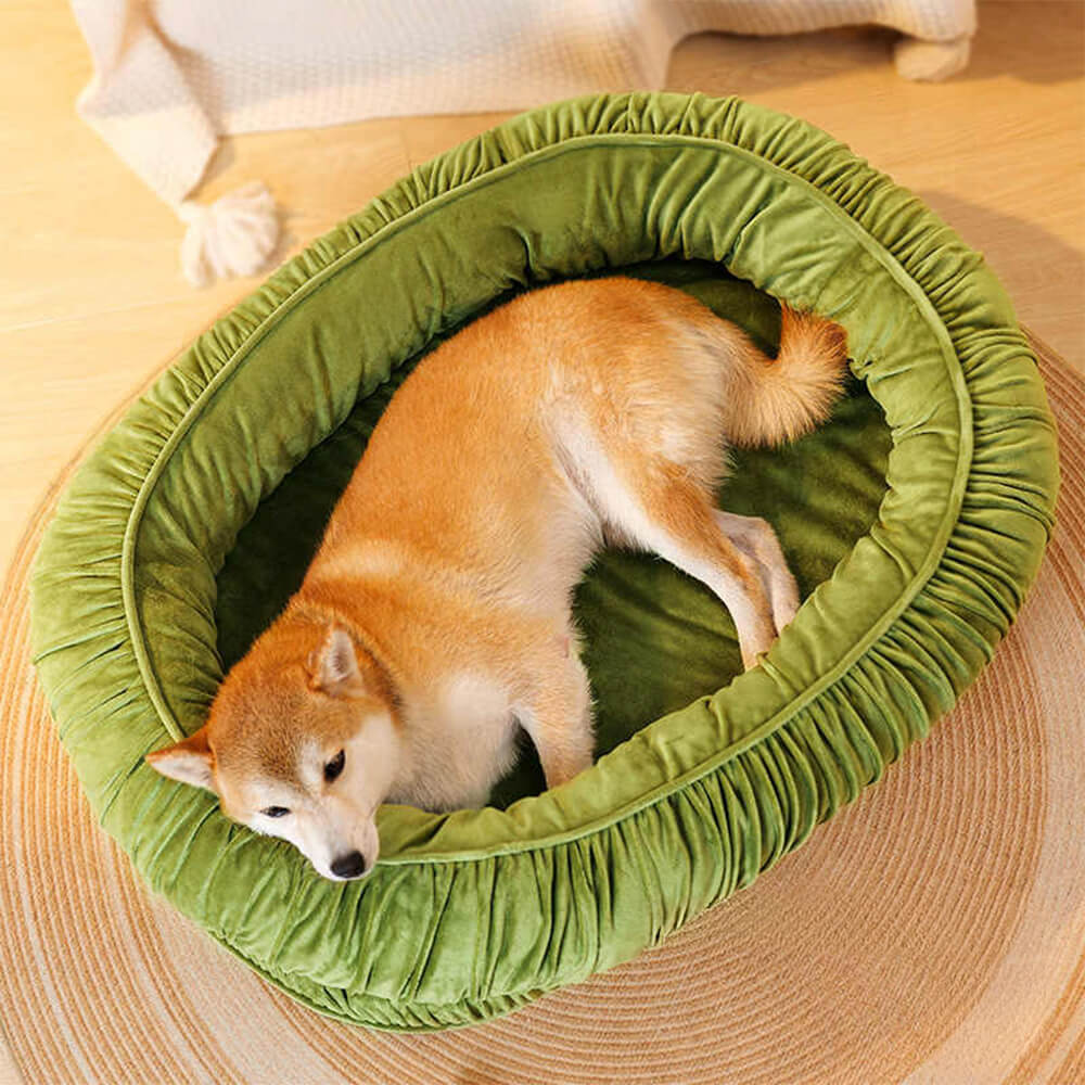 Oval Orthopaedic Support Cosy Sleeping Detachable Dog & Cat Bed