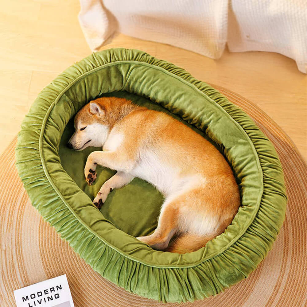 Oval Orthopaedic Support Cosy Sleeping Detachable Dog & Cat Bed