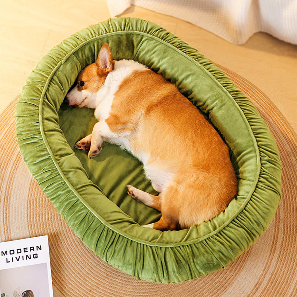 Oval Orthopaedic Support Cosy Sleeping Detachable Dog & Cat Bed