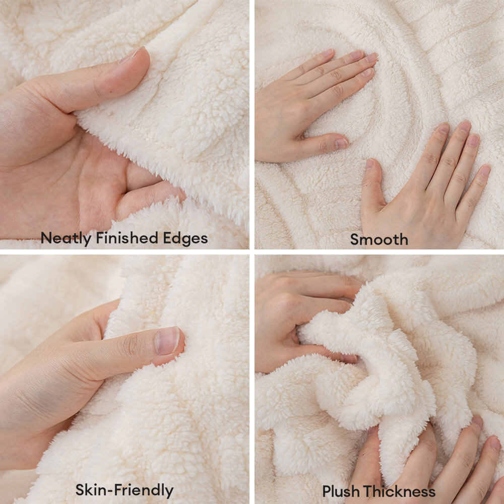 Plush Arch Pattern Modern Dual-Use Throw Blanket Sofa Cover
