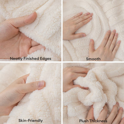 Plush Arch Pattern Modern Dual-Use Throw Blanket Sofa Cover