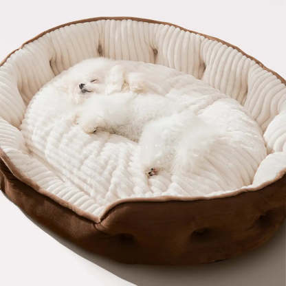Plush Warm Comfortable Round Deep Sleep Dog Bed