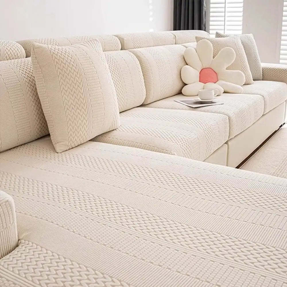 Polar Fleece Soft Antistatic Protection Sofa Stretch Full Wrap Sofa Cover