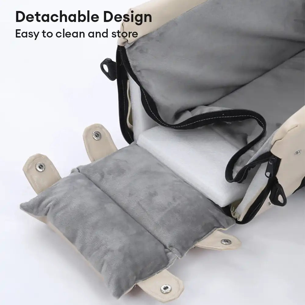 Portable Travel Faux Leather Waterproof Centre Console Pet Car Seat