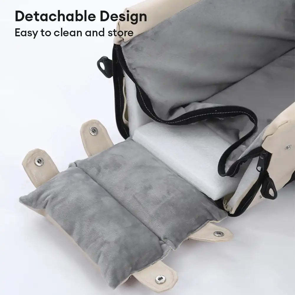 Portable Travel Faux Leather Waterproof Centre Console Pet Car Seat