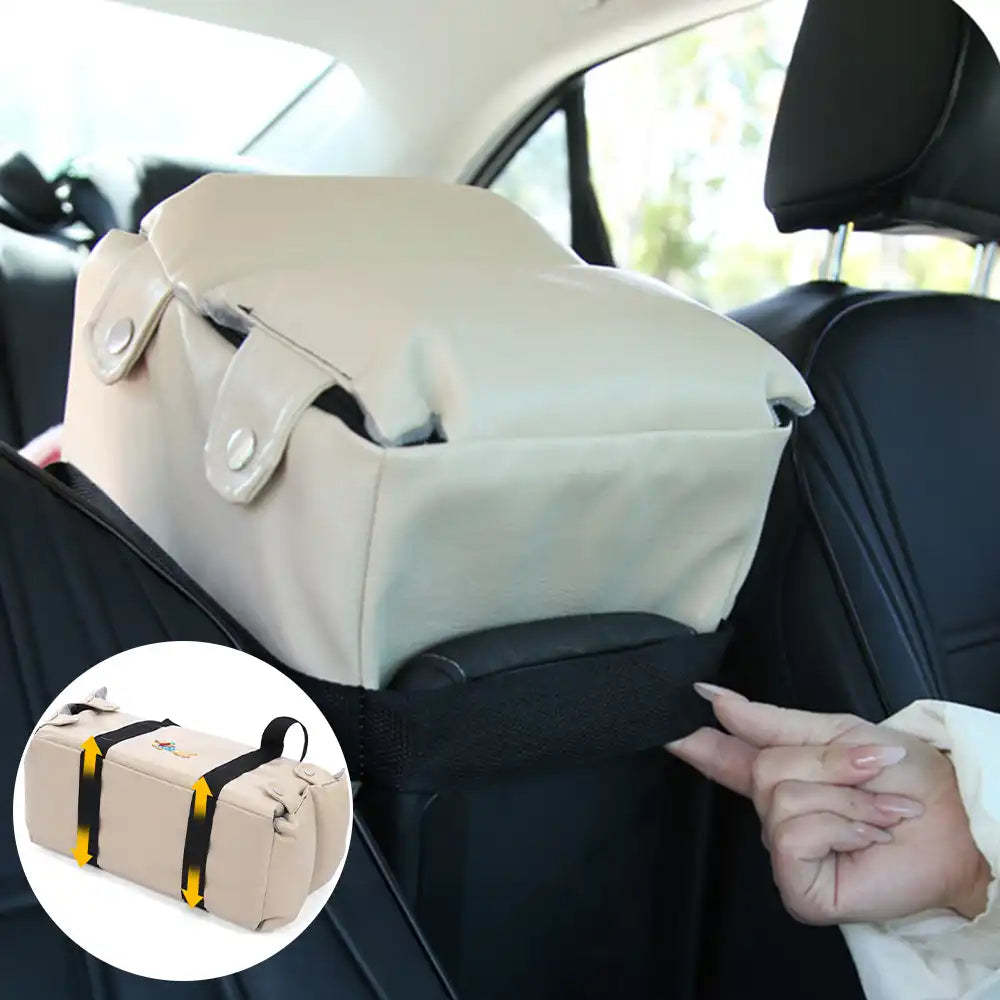 Portable Travel Faux Leather Waterproof Centre Console Pet Car Seat