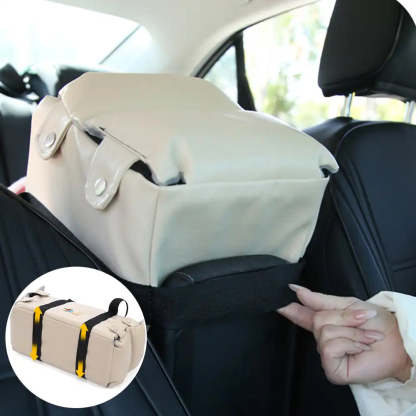 Portable Travel Faux Leather Waterproof Centre Console Pet Car Seat