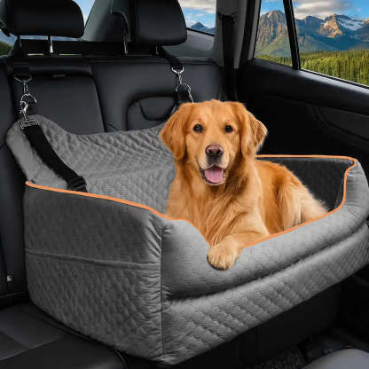 Portable Washable Travel Safety Large Dog Car Booster Seat Bed for Back Seat